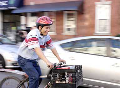 Riding safe on Fifth Avenue