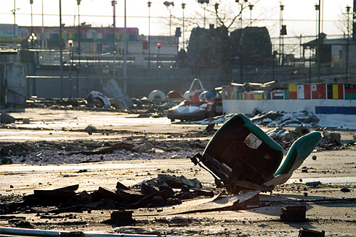 Coney Island looks like bomb hit it