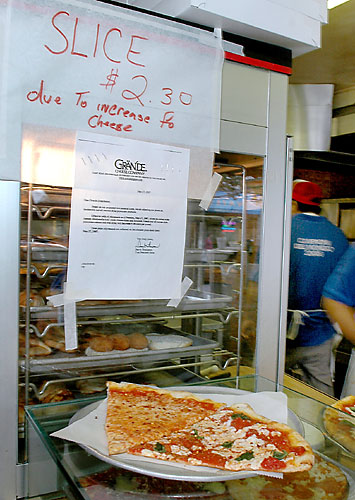 Pricey slice! Piece of pizza soaring towards $3