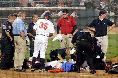 Slugger Voyles recovering from bean ball