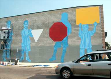 Mural support on 3rd Ave