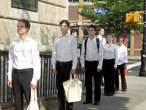 Performance artist Aaron Cedolia