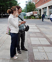 Our man walks the walk Downtown
