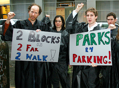 Judges fighting for free parking