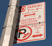 Parking up the wrong street