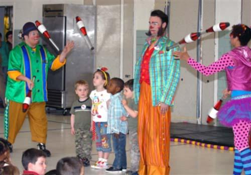 Taking time out to clown around