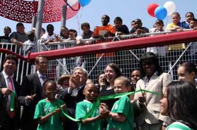 Let the games begin – Ribbon is cut on refurbished playgrounds