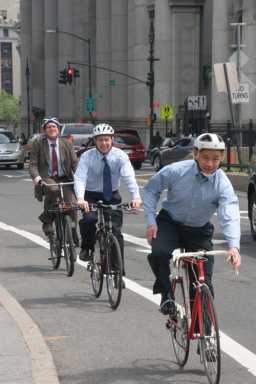 Riding into the office together…