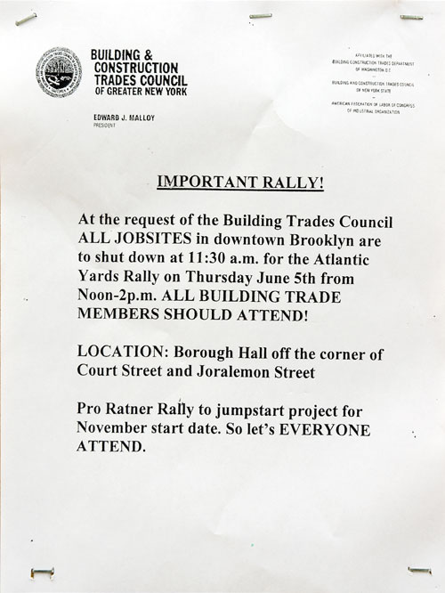 Ratner hosts rally to support…himself!