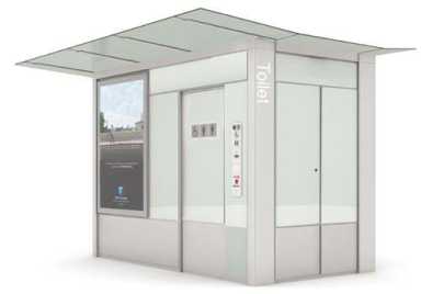 Hi-tech toilet on the 69th St. Pier