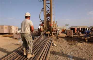 U.S. drills deep – for water