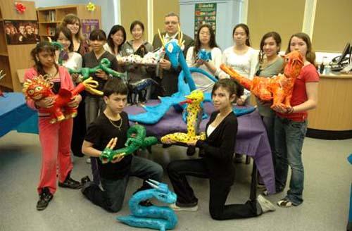 Here there be dragons — lots of ‘em – I.S. 228 magically whips up a whole colony of fanciful creatures
