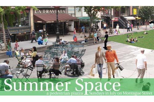 Montague St. cars nosed out – ‘Summer Space’ every Sunday