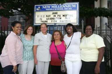 Intermediate school 381 unveils new signpost