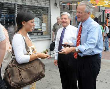 McMahon on the stump, er, pump