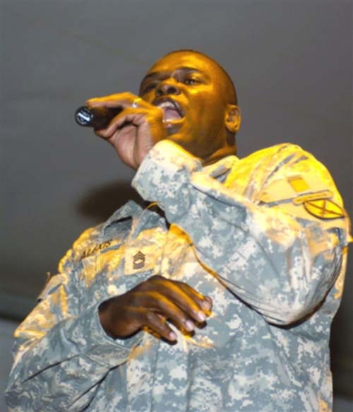 Sarge is ‘master’ on the mic, too