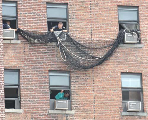 Would-be jumper is netted