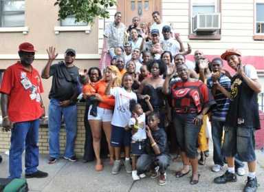 Ryerson Street neighbors enjoy the summer