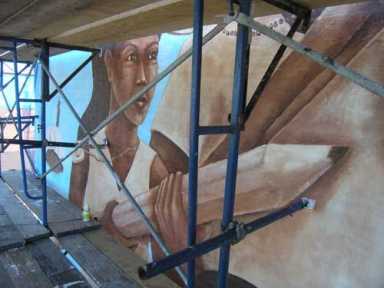 ‘Weapons of mass creation’ – Sunset Park mural examines recruitment of young poor women for Iraq War