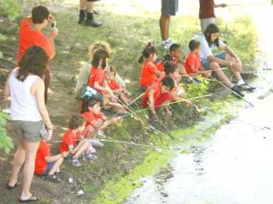 Anglers cast their lines into Prospect Park lake