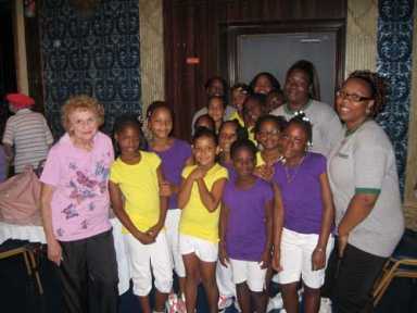 Red Hat ladies enjoy social tea