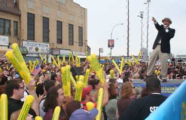 Shea’s rebellion! Nathan’s hot dog man earns Coney kudos