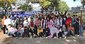 Students pound the pavement for Saint Anselm school