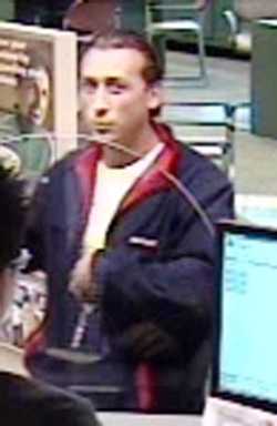 Clumsy crook is caught on tape – Dye pack explodes as Ocean Avenue bank bandit makes off with ill-gotten gains