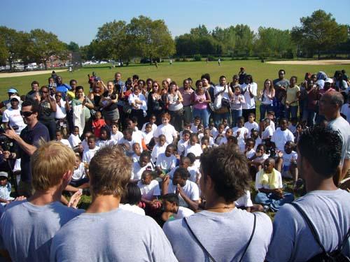 Kids get a kick out of soccer clinic