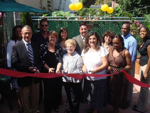Ribbon cut at new community living ctr.