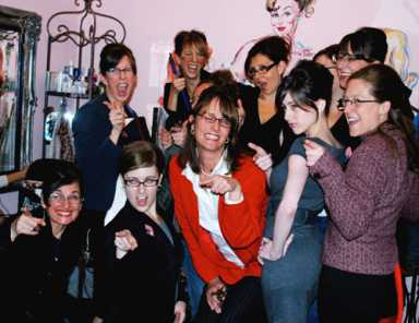 Palin around! Sarah lookalikes raise big bucks — and hair — for Barack