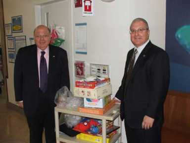 Toys and books for neighborhood kids