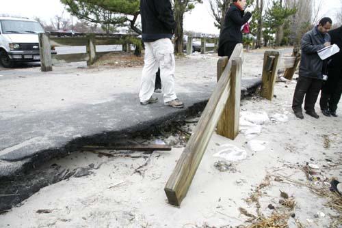 High tides eat away at beach