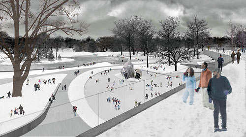 Call it ‘Whoa-llman’ rink! City scales back park plan