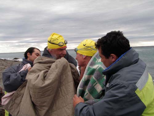 Braving the cold waters – Brooklyn-trained swimmers cross the Strait of Magellan