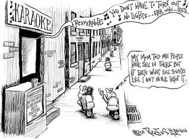 Our cartoonist takes on Bay Ridge’s anti-karaoke community board