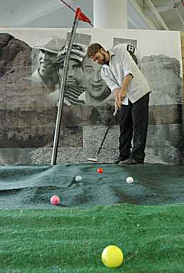A little putts! Mini-golf course will only be open for one day