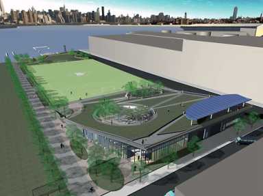 Parking lot paradise on waterfront