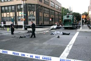 Cyclists dies in garbage truck collision