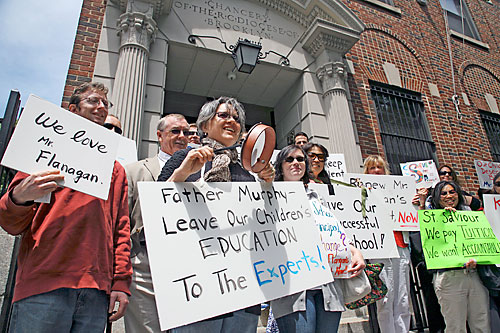 Catholic school parents see only turmoil in Flanagan’s wake