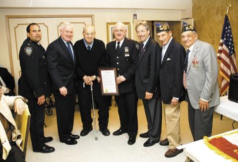 Jewish War Veterans salute Patrol Borough Brooklyn South commander