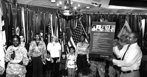 Red, white and blue salute