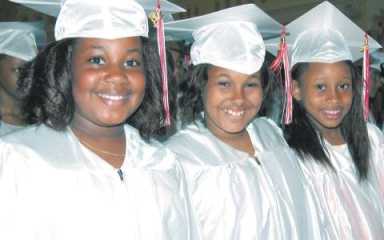 Graduates sail over obstacles