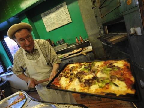 What recession – Five dollar pizza slice a hit