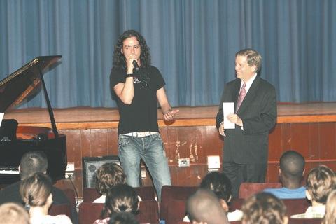 Broadway rocker inspires Junior HS students