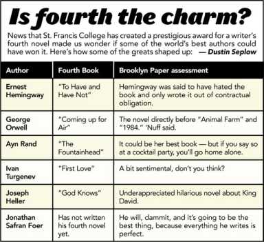Authors may want to plead the ‘fourth,’ thanks to Heights college prize