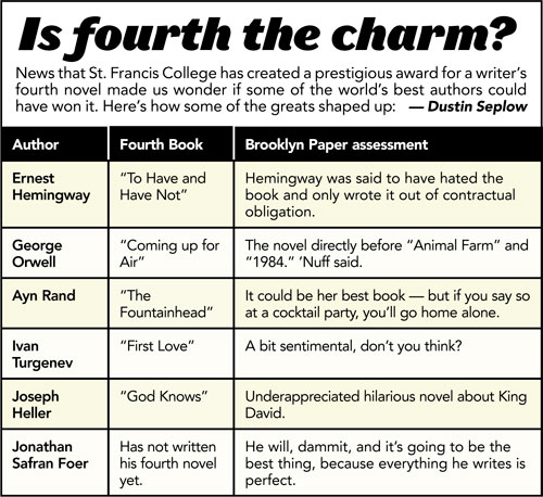 Authors may want to plead the ‘fourth,’ thanks to Heights college prize