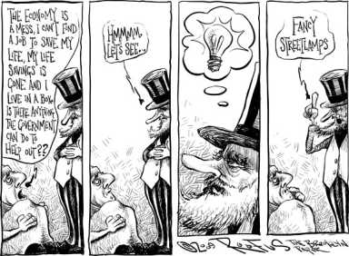 Cartoonist shines a light on lamps