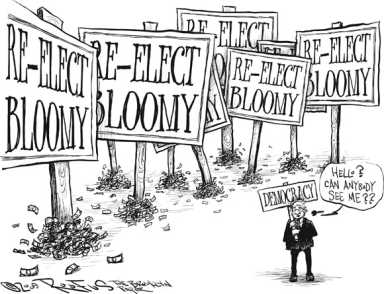 Is Bloomy buying his re-election?