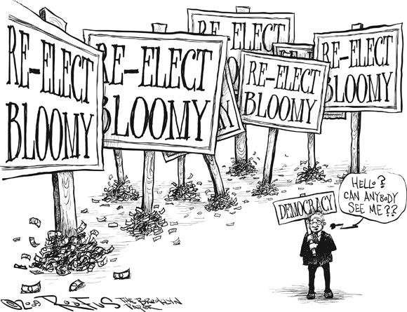 Is Bloomy buying his re-election?
